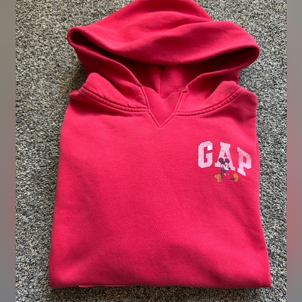 Gap Kids Teen size‎ 10 Disney Red Hooded Mickey Mouse Sweatshirt Hoodie